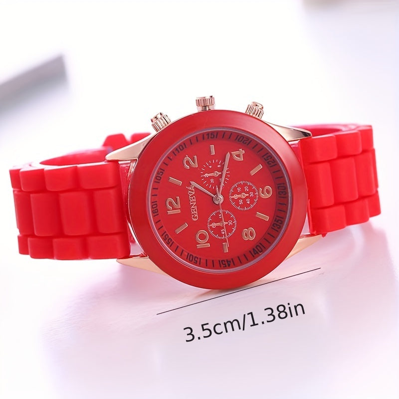 Fashion Silicone Colorful Casual Watch, Ideal choice for Gifts