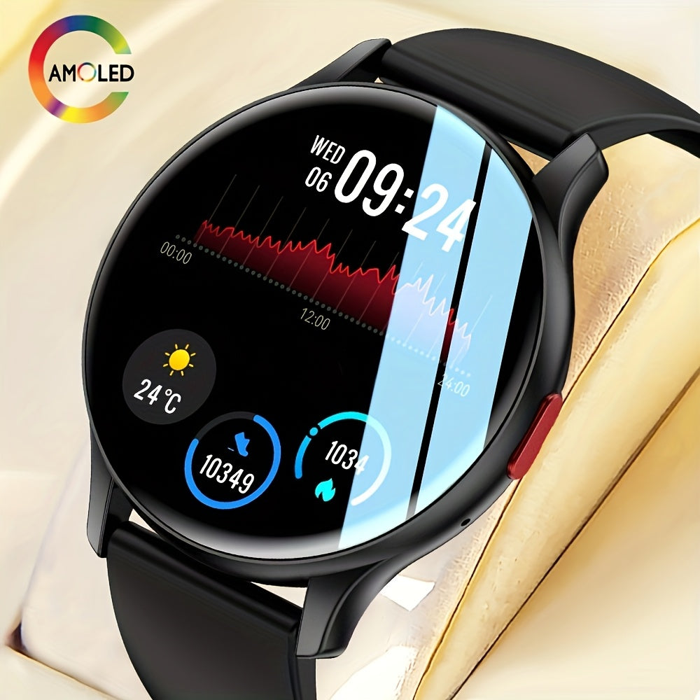 [SENBONO Smartwatch] SENBONO 2023 Men's Smartwatch - 1.43'' Large HD AMOLED Display, Call Functions, Over 100 Sports Modes, Customizable Watch Faces, Fitness Tracking