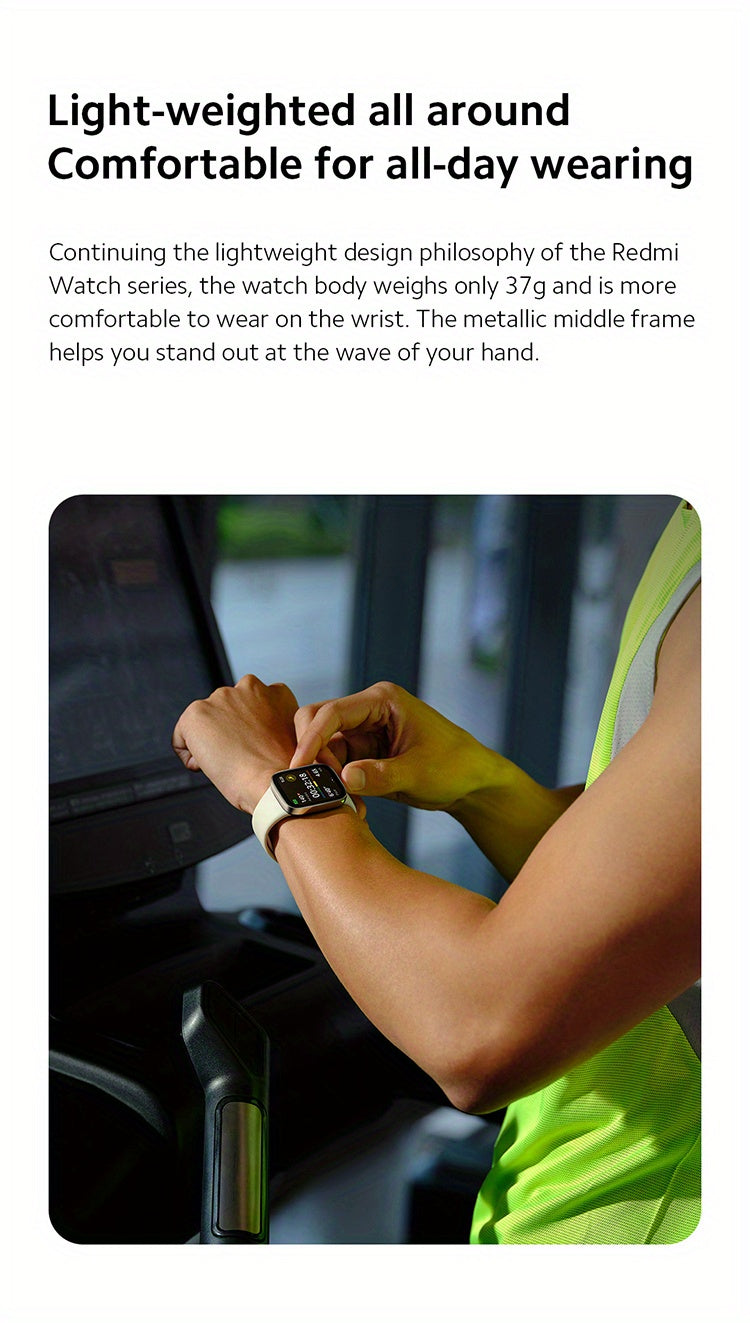 Redmi Watch 3 Global Version Built-in Multi-system GNSS Large 1.75" AMOLED Display Stylish Metallic Finish Up To 12 Days Of Battery Life 289mAh 390×450 Pixel