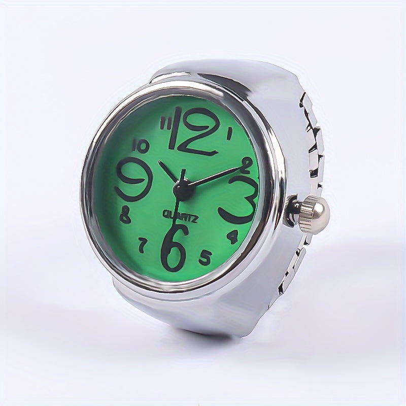 [Mini Watch For Teenagers Ring] Trendy Watch Ring, Retro Creative Finger Mini Watch For Teenagers, Ideal Choice For Gifts